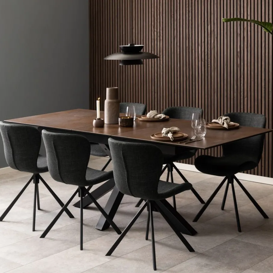Eetkamerstoelen< Draaibare Eetkamerstoel Isak Donkergrijs