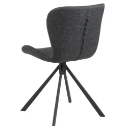 Eetkamerstoelen< Draaibare Eetkamerstoel Isak Donkergrijs