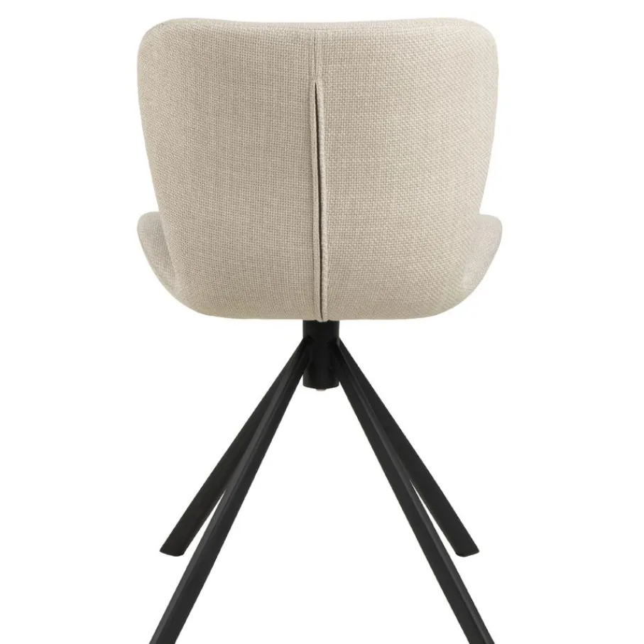 Eetkamerstoelen< Draaibare Eetkamerstoel Isak Beige