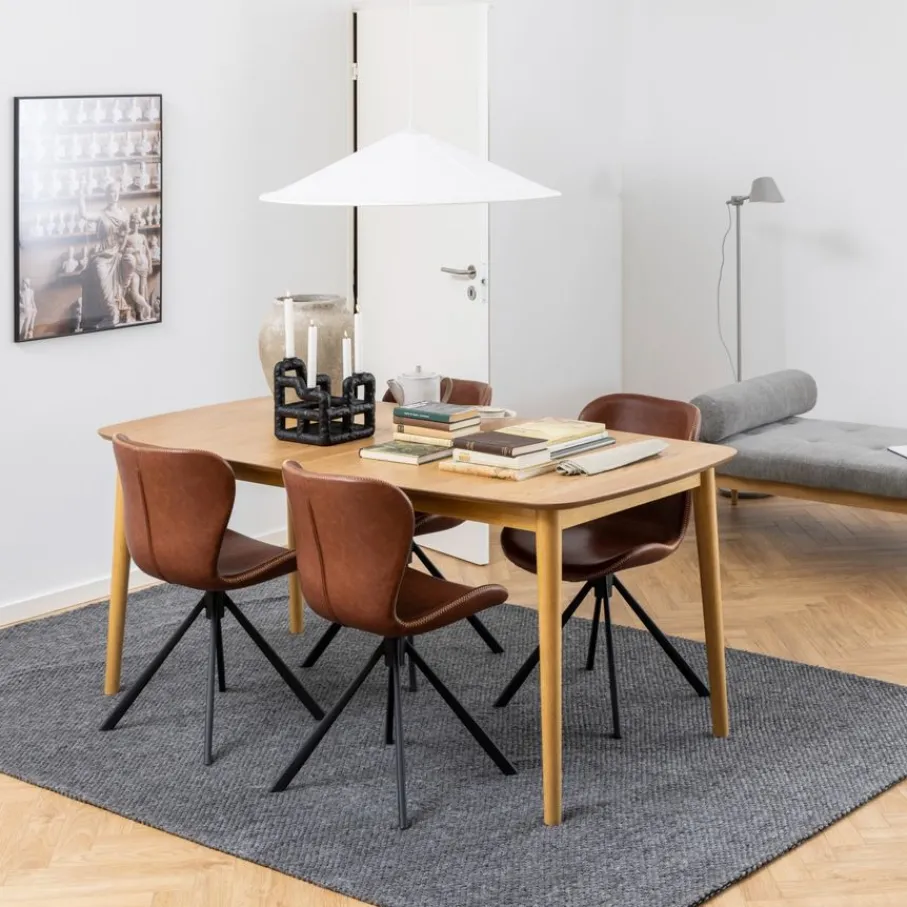 Eetkamerstoelen< Draaibare Eetkamerstoel Isak Cognac