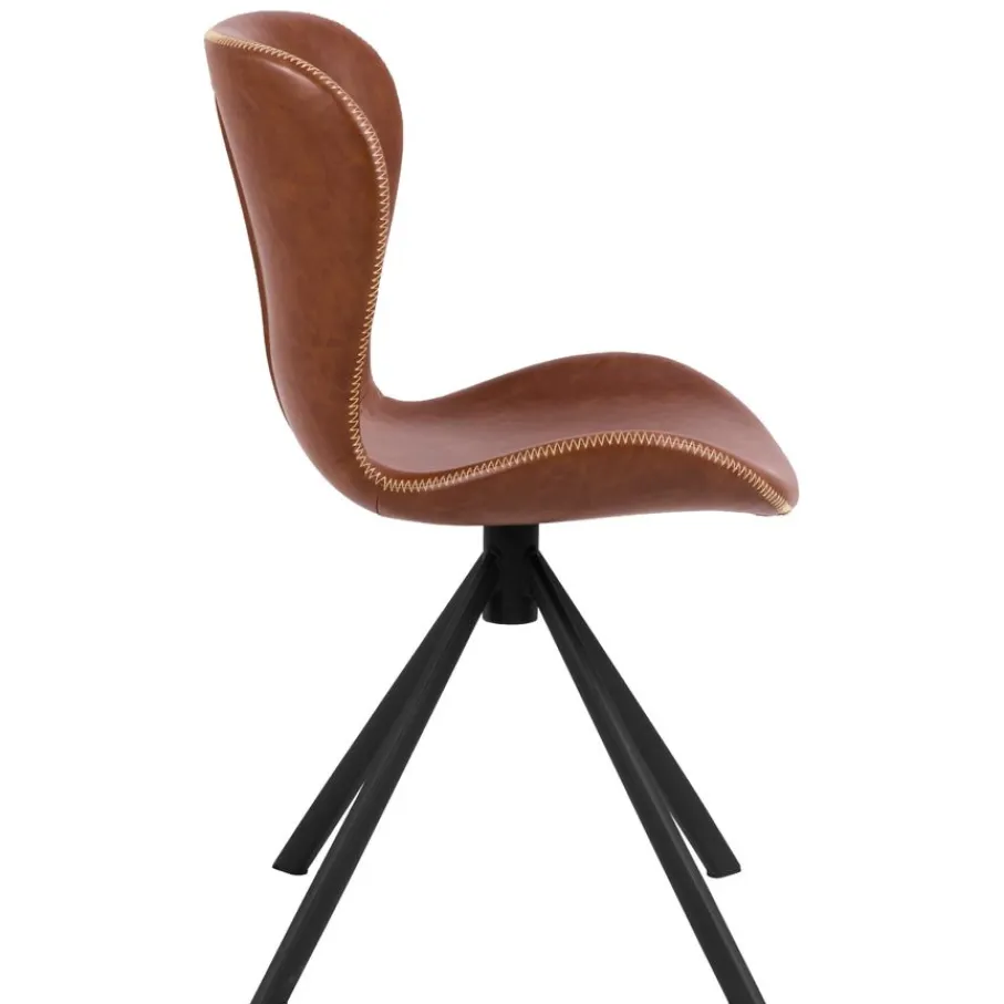 Eetkamerstoelen< Draaibare Eetkamerstoel Isak Cognac