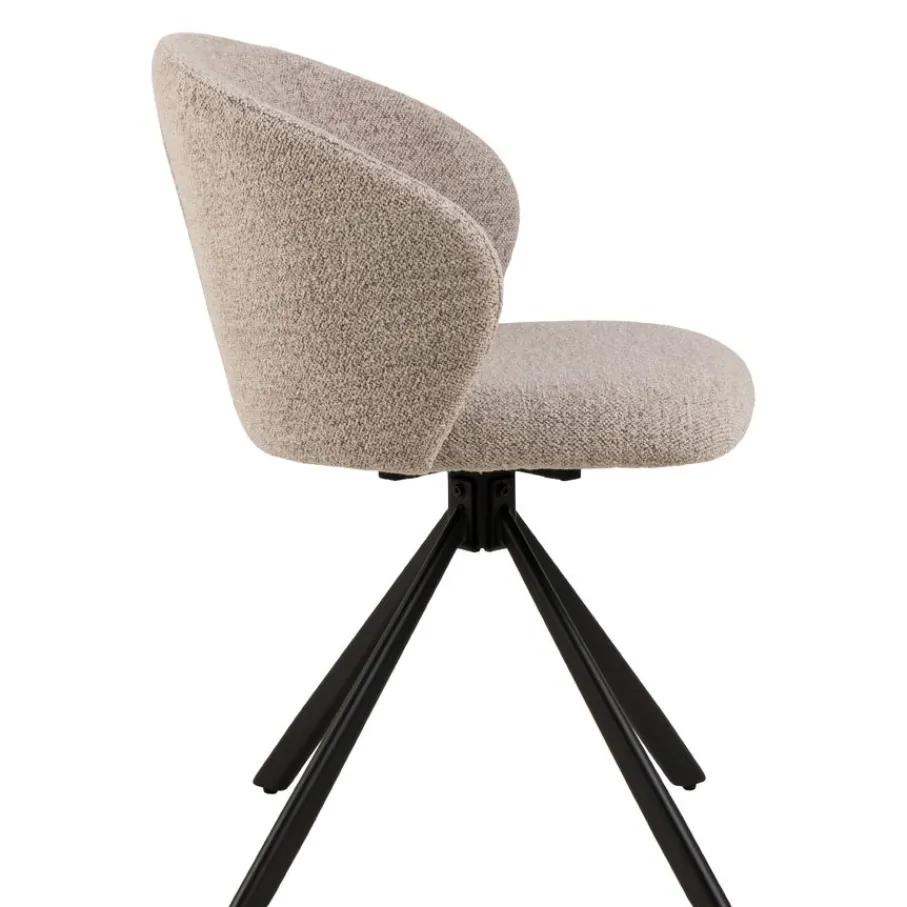 Eetkamerstoelen< Draaibare Eetkamerstoel Jaki Beige