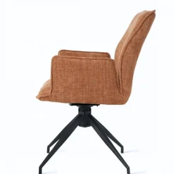 Eetkamerstoelen< Draaibare Eetkamerstoel Jerrel Roestbruin