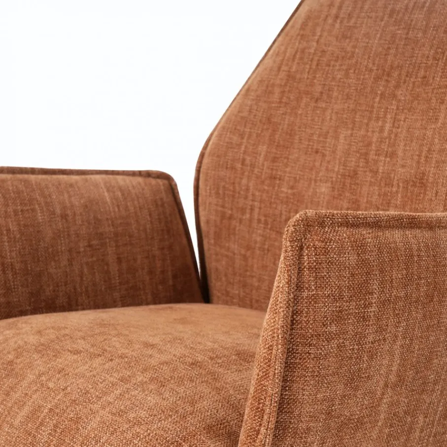 Eetkamerstoelen< Draaibare Eetkamerstoel Jerrel Roestbruin