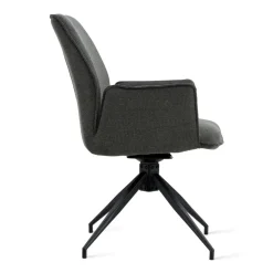 Eetkamerstoelen< Draaibare Eetkamerstoel Jerrel Antraciet