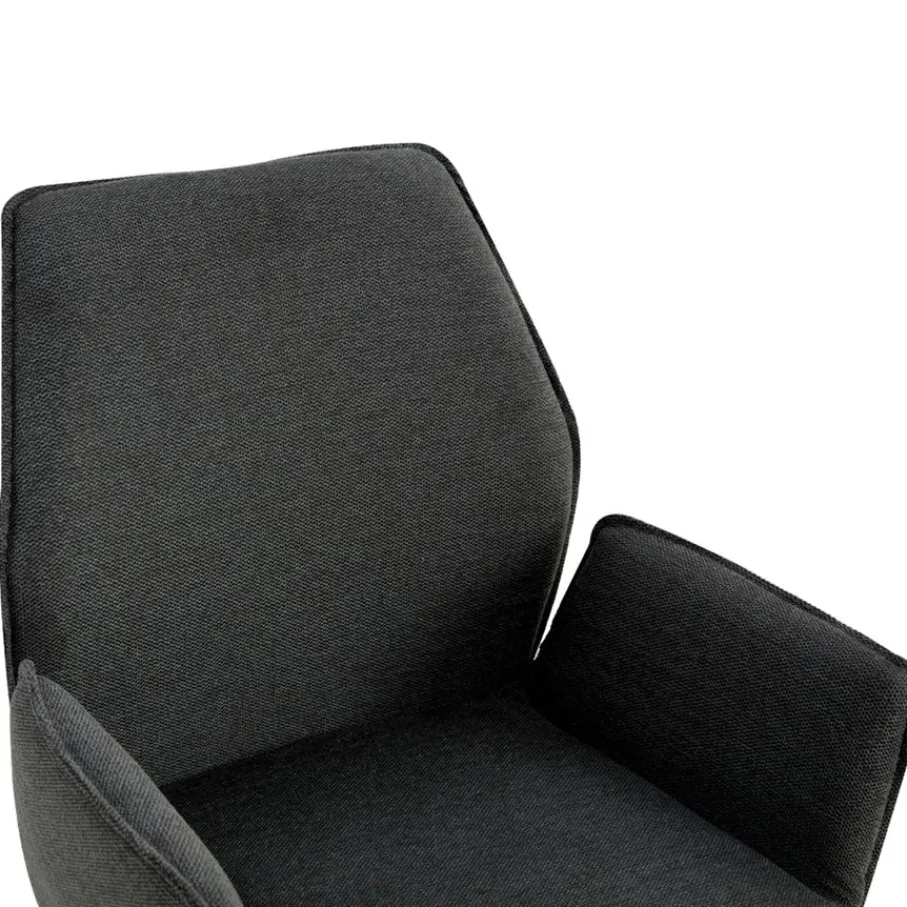 Eetkamerstoelen< Draaibare Eetkamerstoel Jerrel Antraciet