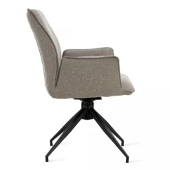Eetkamerstoelen< Draaibare Eetkamerstoel Jerrel Taupe