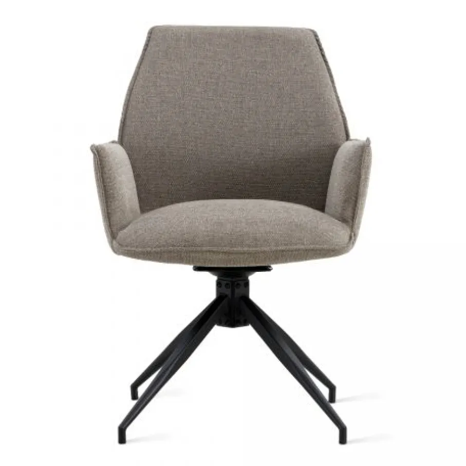 Eetkamerstoelen< Draaibare Eetkamerstoel Jerrel Taupe