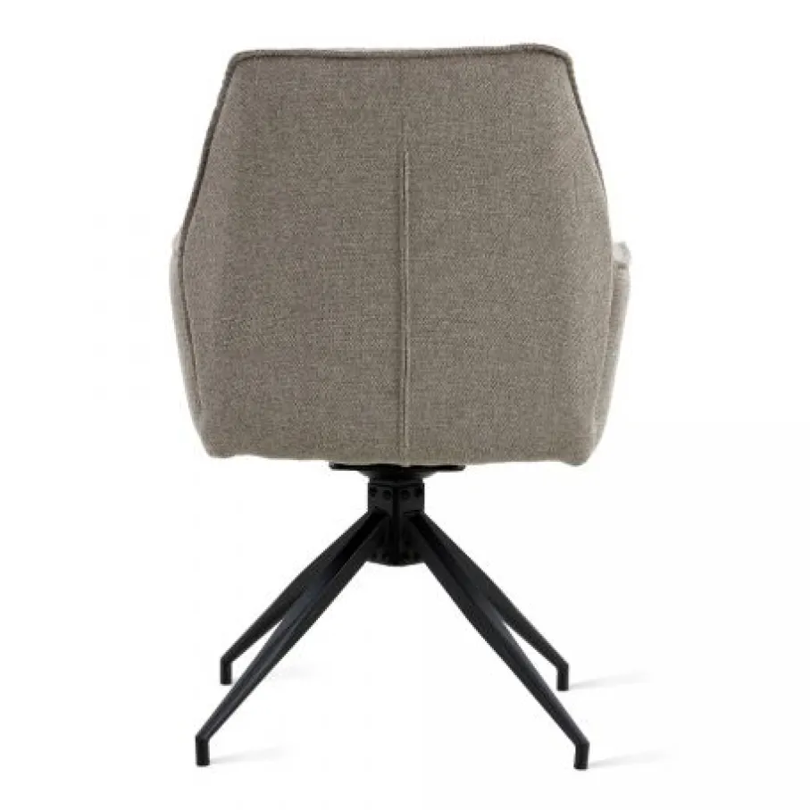 Eetkamerstoelen< Draaibare Eetkamerstoel Jerrel Taupe