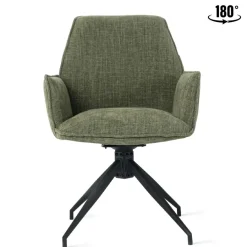 Eetkamerstoelen< Draaibare Eetkamerstoel Jerrel Groen