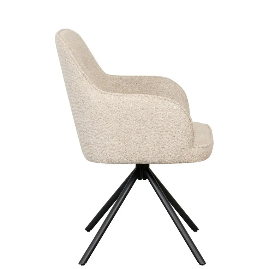 Eetkamerstoelen< Draaibare Eetkamerstoel Kortrijk Beige