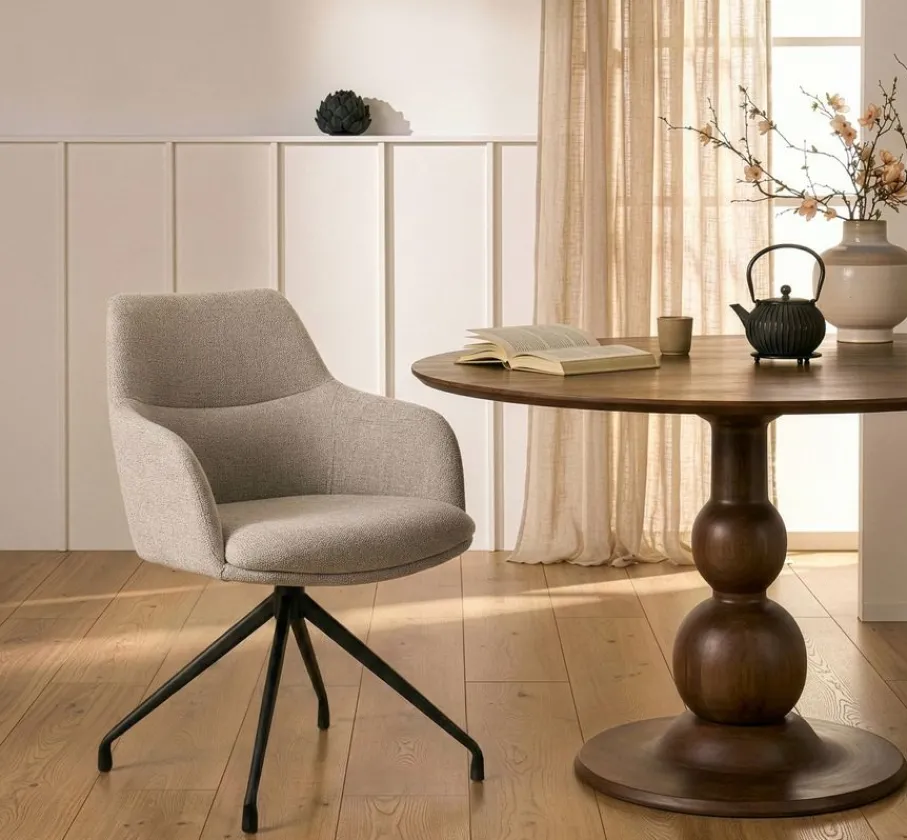Eetkamerstoelen< Draaibare Eetkamerstoel Lowen Naturel