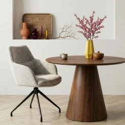 Eetkamerstoelen< Draaibare Eetkamerstoel Lowen Beige