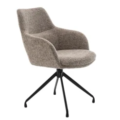 Eetkamerstoelen< Draaibare Eetkamerstoel Lowen Mocca