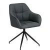 Eetkamerstoelen< Draaibare Eetkamerstoel Marit Donkergrijs