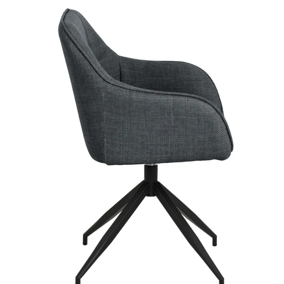 Eetkamerstoelen< Draaibare Eetkamerstoel Marit Donkergrijs