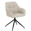 Eetkamerstoelen< Draaibare Eetkamerstoel Marit Beige
