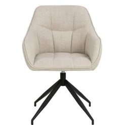 Eetkamerstoelen< Draaibare Eetkamerstoel Marit Beige