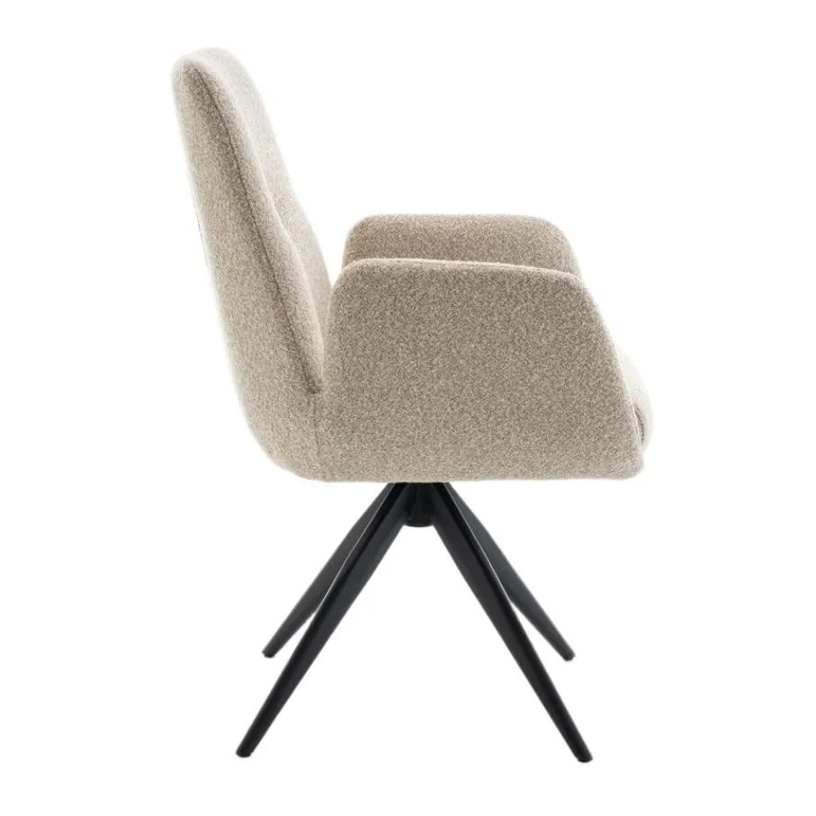 Eetkamerstoelen< Draaibare Eetkamerstoel Molly Beige
