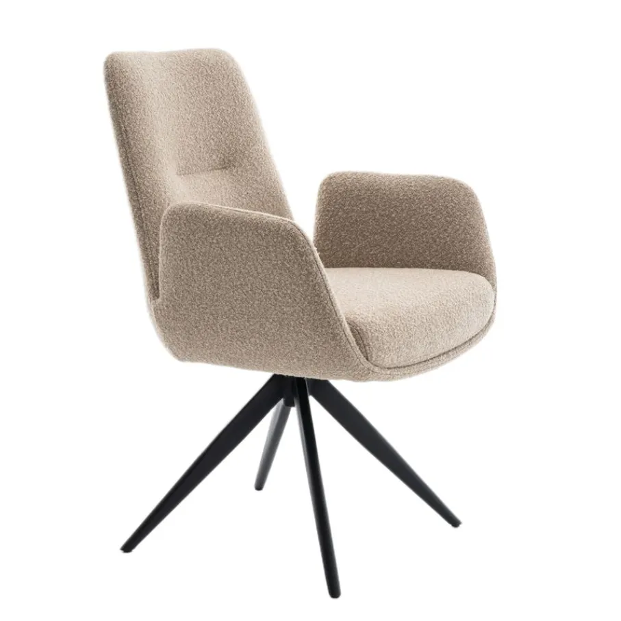 Eetkamerstoelen< Draaibare Eetkamerstoel Molly Taupe