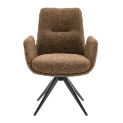 Eetkamerstoelen< Draaibare Eetkamerstoel Molly Bruin