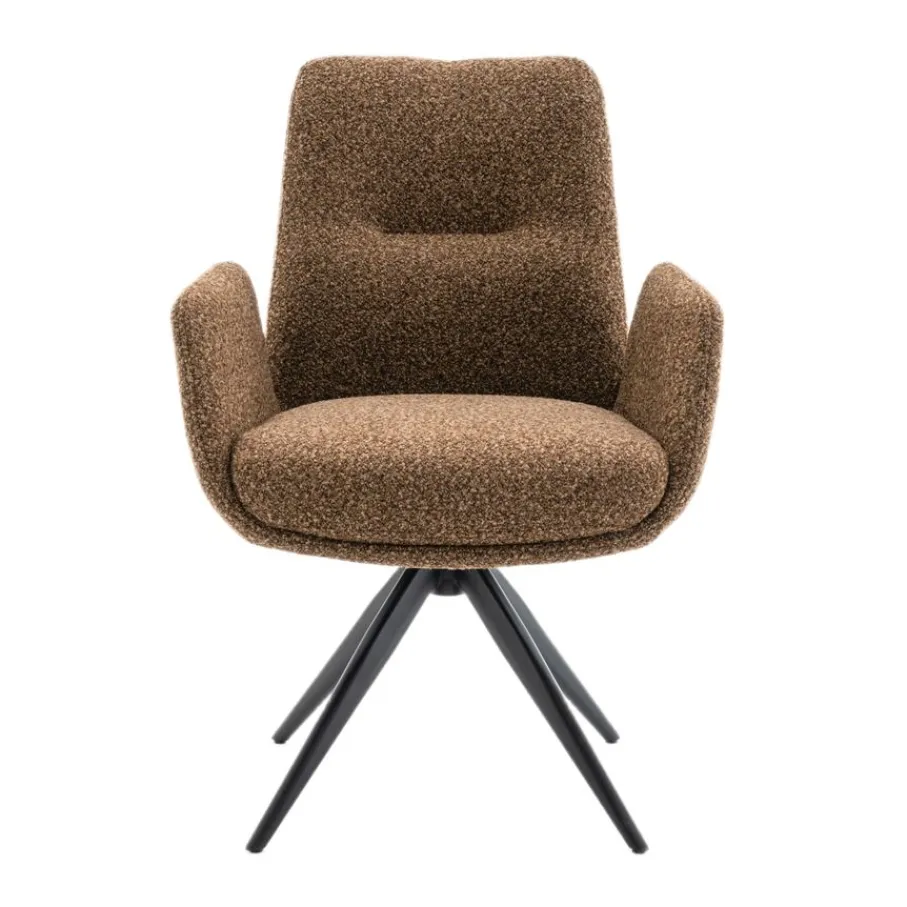 Eetkamerstoelen< Draaibare Eetkamerstoel Molly Bruin