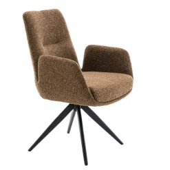 Eetkamerstoelen< Draaibare Eetkamerstoel Molly Bruin