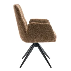 Eetkamerstoelen< Draaibare Eetkamerstoel Molly Bruin