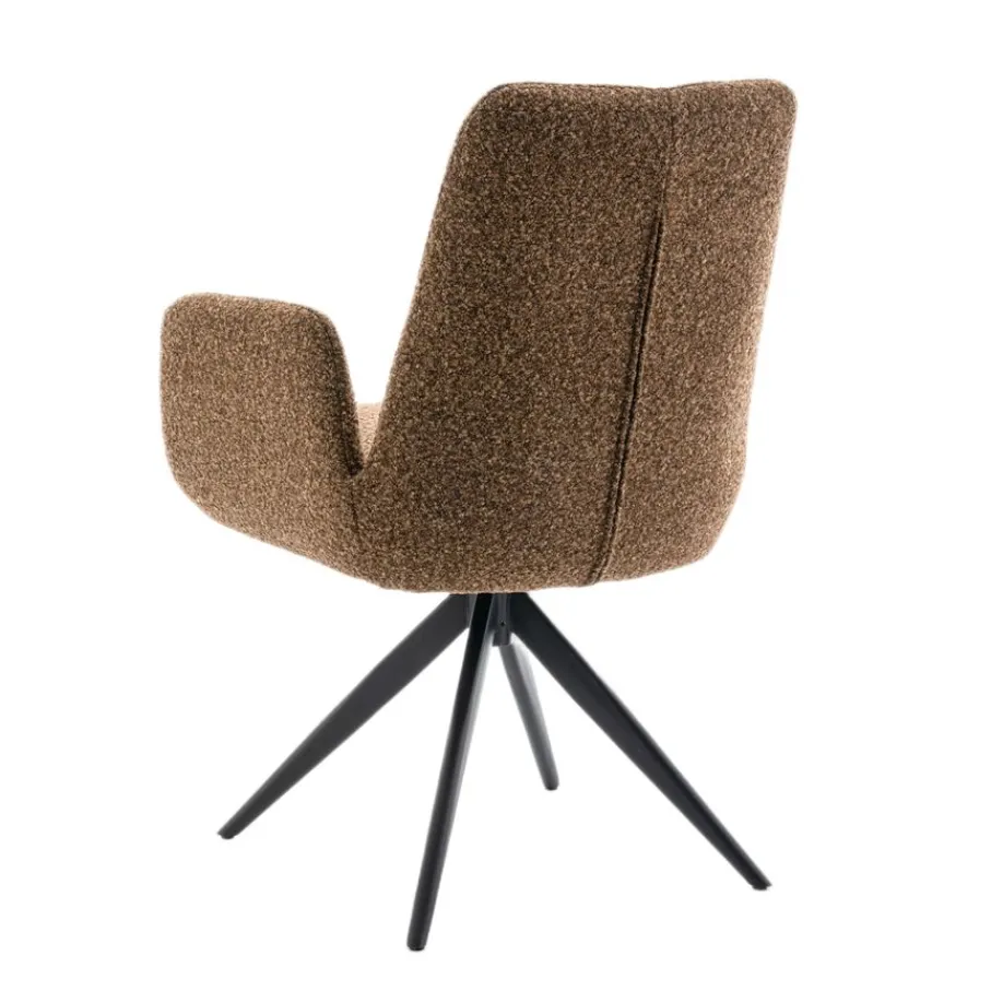 Eetkamerstoelen< Draaibare Eetkamerstoel Molly Bruin