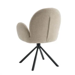 Eetkamerstoelen< Draaibare Eetkamerstoel Moon Beige