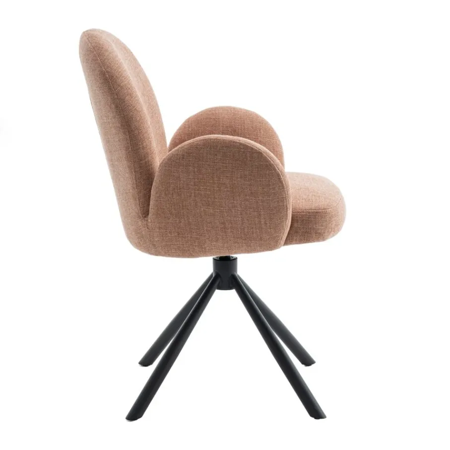 Eetkamerstoelen< Draaibare Eetkamerstoel Moon Brique