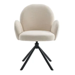 Eetkamerstoelen< Draaibare Eetkamerstoel Moon Crème