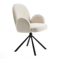 Eetkamerstoelen< Draaibare Eetkamerstoel Moon Crème