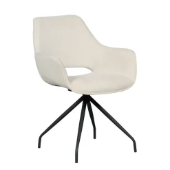 Eetkamerstoelen< Draaibare Eetkamerstoel Quito Crème