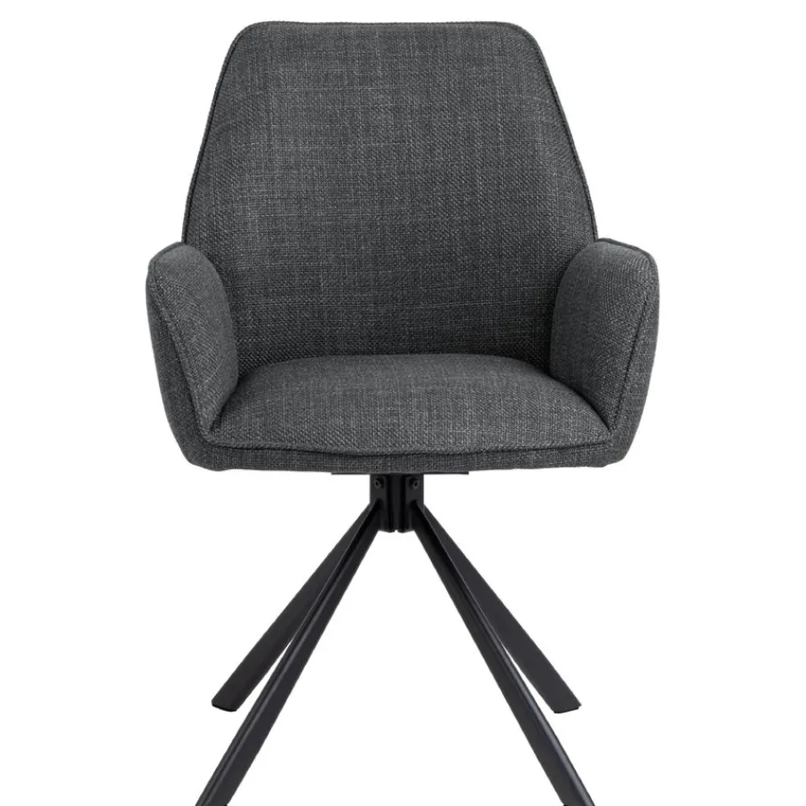 Eetkamerstoelen< Draaibare Eetkamerstoel Roar Donkergrijs