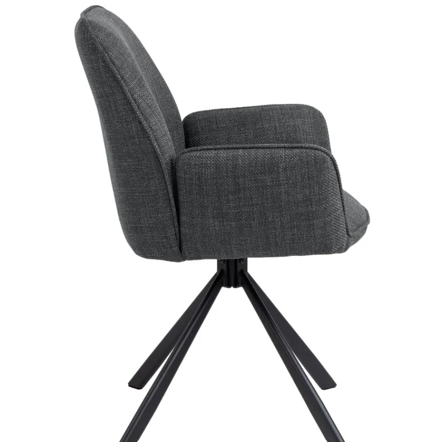 Eetkamerstoelen< Draaibare Eetkamerstoel Roar Donkergrijs