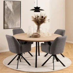 Eetkamerstoelen< Draaibare Eetkamerstoel Roar Taupe