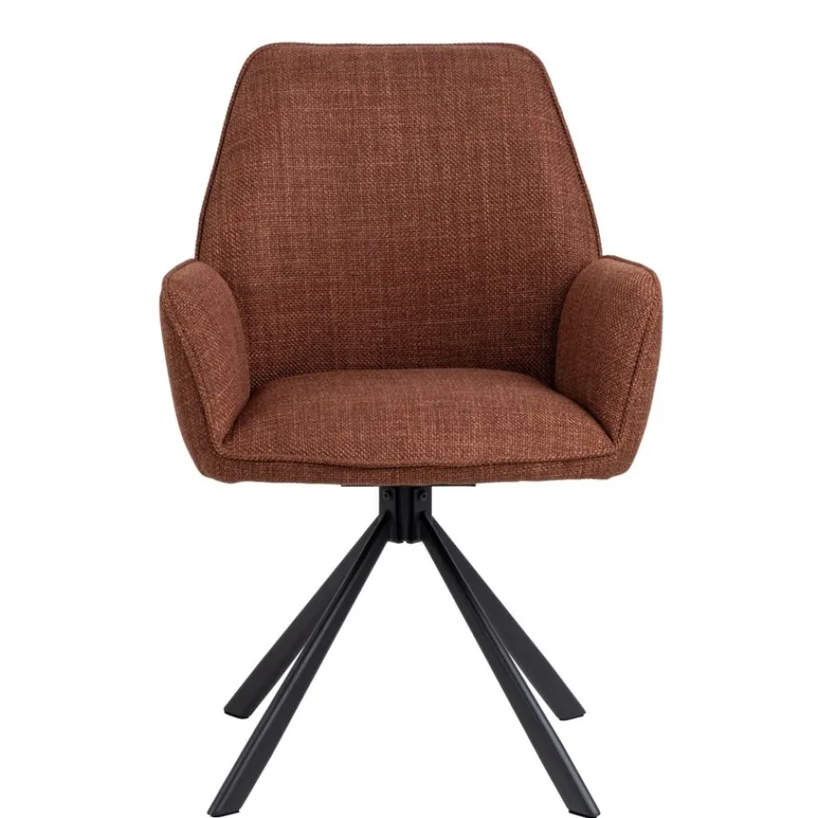 Eetkamerstoelen< Draaibare Eetkamerstoel Roar Terracotta