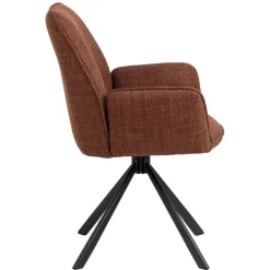 Eetkamerstoelen< Draaibare Eetkamerstoel Roar Terracotta