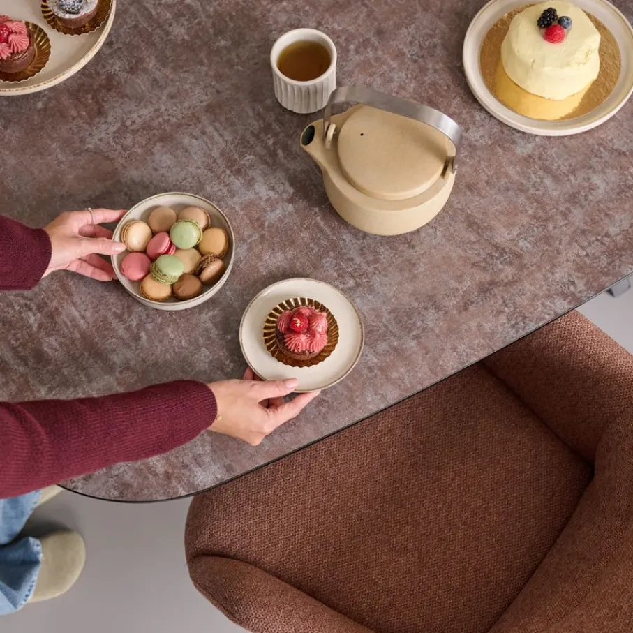 Eetkamerstoelen< Draaibare Eetkamerstoel Selnass Roze
