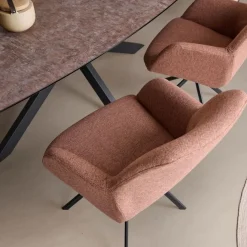 Eetkamerstoelen< Draaibare Eetkamerstoel Selnass Roze