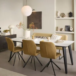 Eetkamerstoelen< Draaibare Eetkamerstoel Selnass Bruin