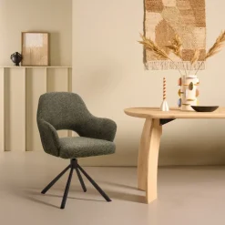 Eetkamerstoelen< Draaibare Eetkamerstoel Spirit Olijfgroen