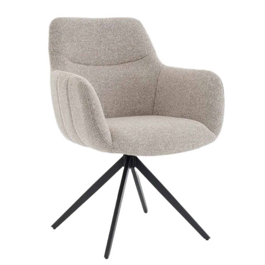 Eetkamerstoelen< Draaibare Eetkamerstoel Tibor Greige