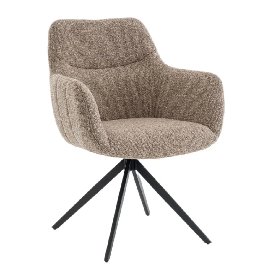 Eetkamerstoelen< Draaibare Eetkamerstoel Tibor Beige