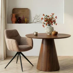 Eetkamerstoelen< Draaibare Eetkamerstoel Tibor Bruin