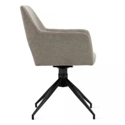 Eetkamerstoelen< Draaibare Eetkamerstoel Tiernan Taupe
