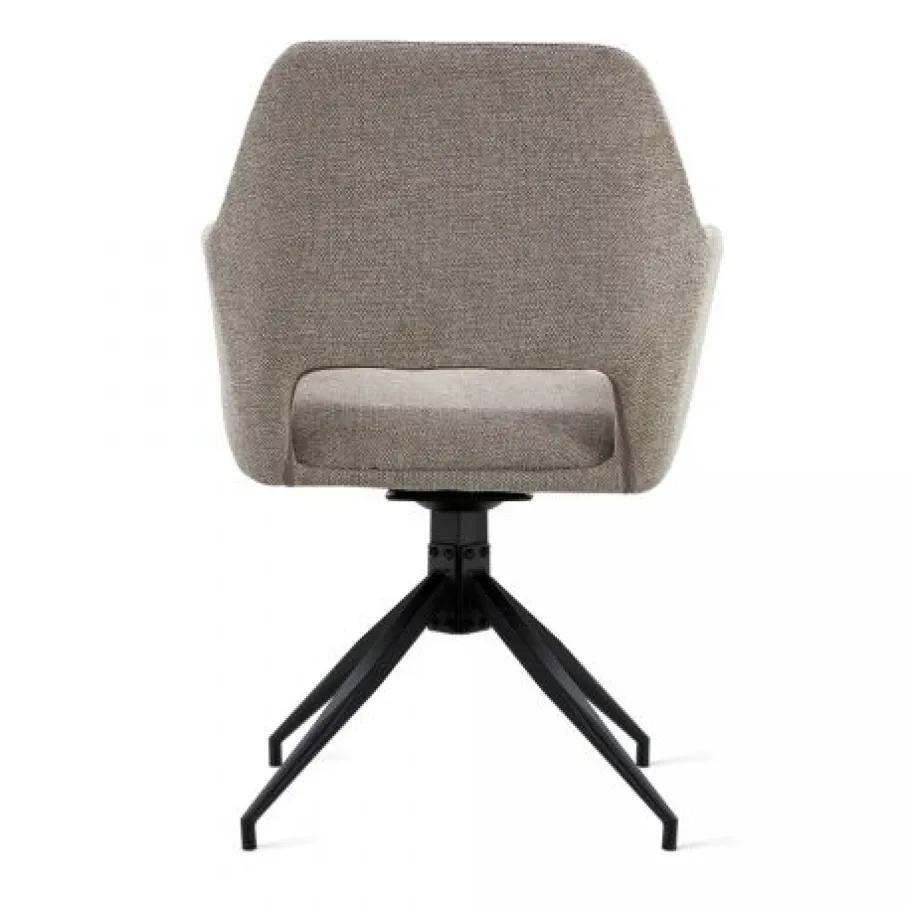 Eetkamerstoelen< Draaibare Eetkamerstoel Tiernan Taupe