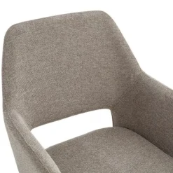 Eetkamerstoelen< Draaibare Eetkamerstoel Tiernan Taupe
