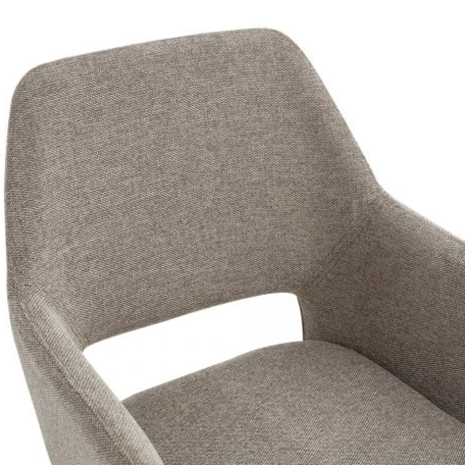 Eetkamerstoelen< Draaibare Eetkamerstoel Tiernan Taupe